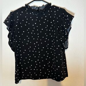 High Neck Ruffle Blouse